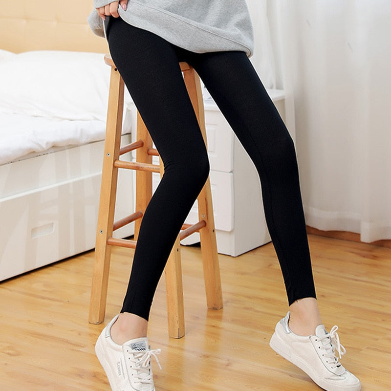 Casual Leggings Women Elastic Tight Fashion High Waist Trousers Workout Fitness Running Gym Pants Push Up Leggins Gray Black