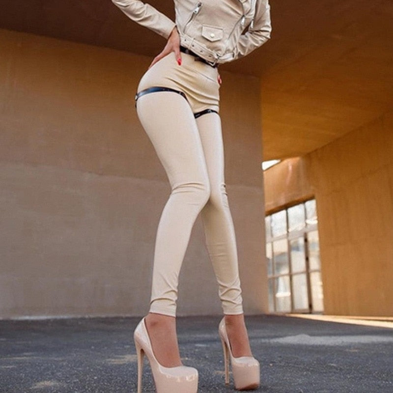 Sexy Leather Spring Autumn Warm Thermal Pantyhose Women Sock Pants Stockings Panty High Waist Slim Tights Leggings