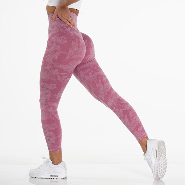 14 Colors Camo Seamless Leggings Women High Waist Yoga Pants Scrunch Bum Leggings Athletic Exercise Fitness Pants Sports Tights