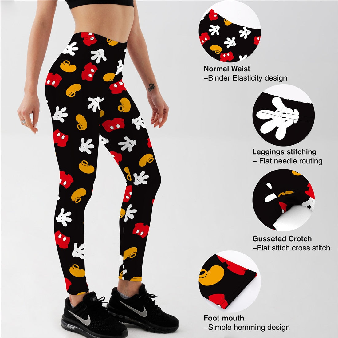Cartoon Mouse Print Leggings