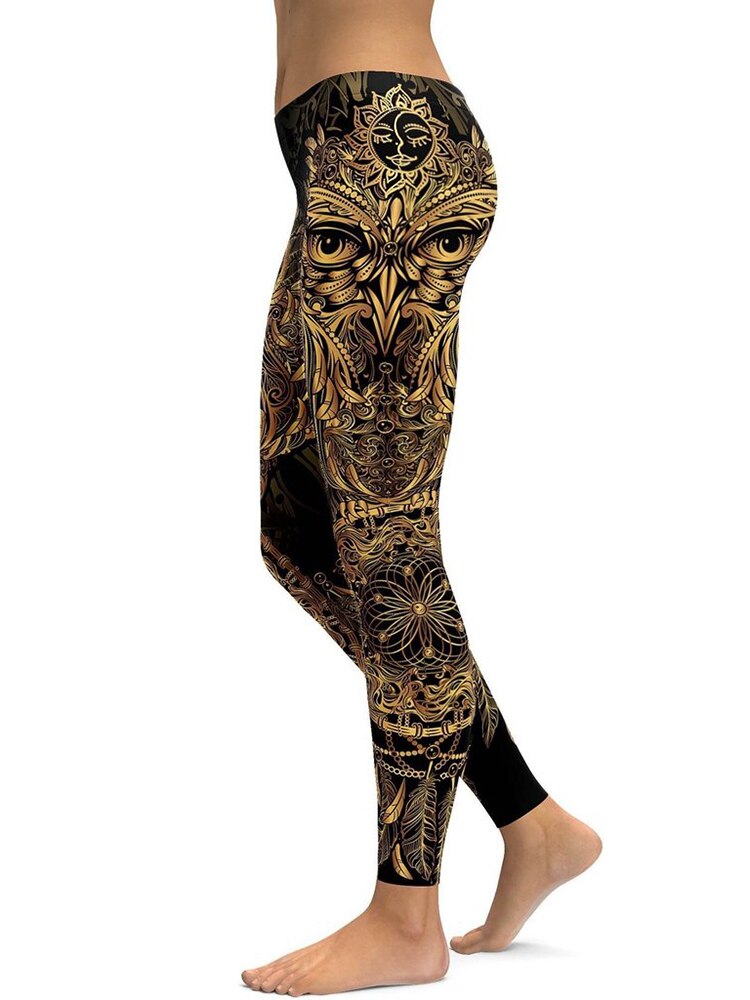 Skull Print Yoga Leggings