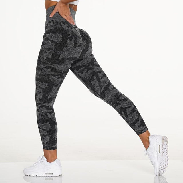 14 Colors Camo Seamless Leggings Women High Waist Yoga Pants Scrunch Bum Leggings Athletic Exercise Fitness Pants Sports Tights
