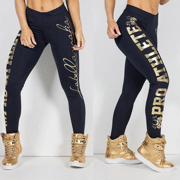 Letter Print Tights Seamless Leggings Women Fitness Gym Tights Push Up Sports Leggings High Waist Workout Sportswear Trousers
