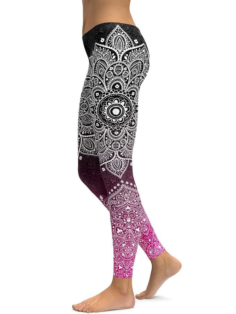 Skull Print Yoga Leggings