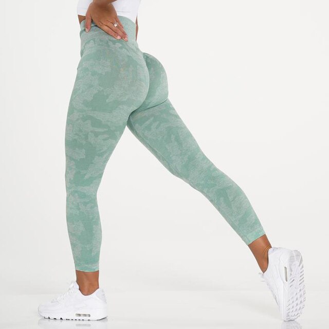 14 Colors Camo Seamless Leggings Women High Waist Yoga Pants Scrunch Bum Leggings Athletic Exercise Fitness Pants Sports Tights