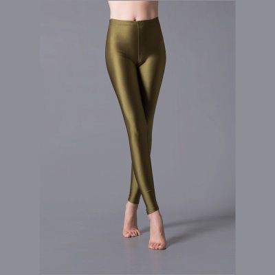 Women Shiny Pant Leggings Hot Selling Leggings Solid Color Fluorescent Spandex Elasticity Casual Trousers Shinny Legging