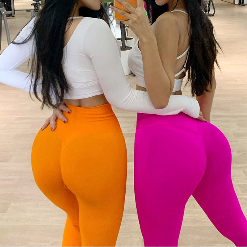 High Waist Push Up Seamless Sport Legging Women Yoga Pants Super Stretchy Gym Workout Tights Sport Leggings Running Pants