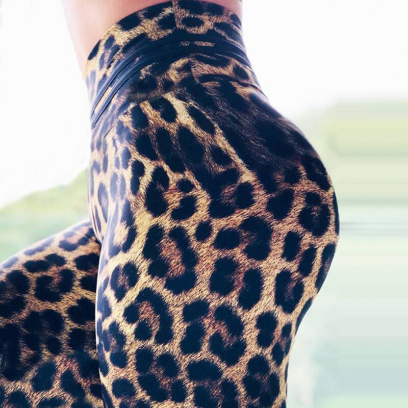 Sexy Leopard Printing Leggings Women High Waist Compression Leggins Push Up Gym Fitness Pants Fashion Femme Fitness Leggings