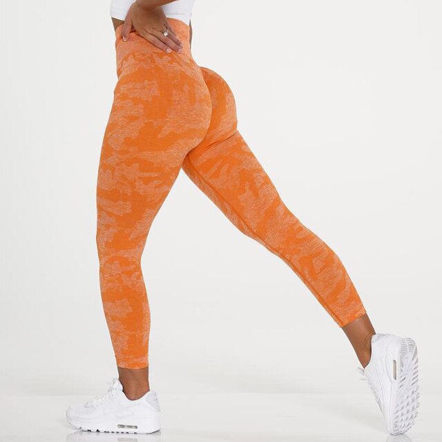 14 Colors Camo Seamless Leggings Women High Waist Yoga Pants Scrunch Bum Leggings Athletic Exercise Fitness Pants Sports Tights