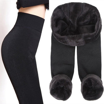 Hot Solid Color Women Stretch Thicken Leggings Warm Skinny Pants Footless