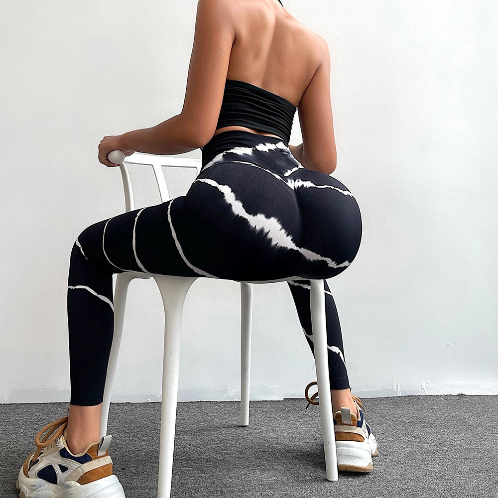 Women Sports Yoga Pants Hight Waist Push Up Smile Shape Hip Legging Running Fitness Gym Yoga Tight Trouser Stretch Pants