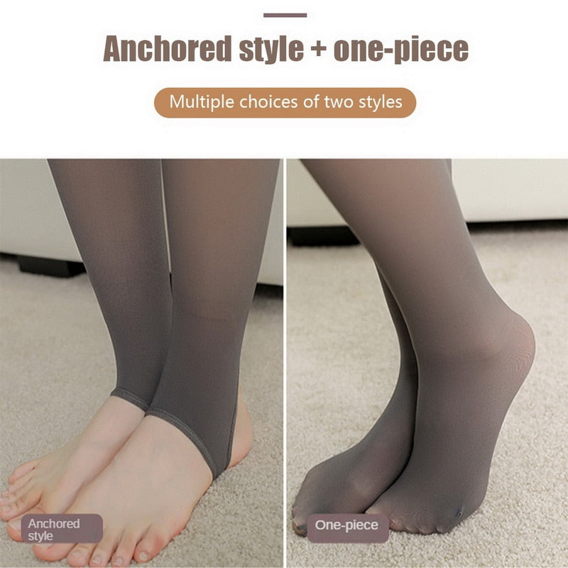 Pantyhose Leggings Winter Women Seamless Sexy Push Up Thick Fake Translucent Warm Velvet Autumn Thin Leggings Tights Pantyhose
