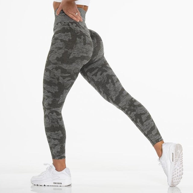 14 Colors Camo Seamless Leggings Women High Waist Yoga Pants Scrunch Bum Leggings Athletic Exercise Fitness Pants Sports Tights