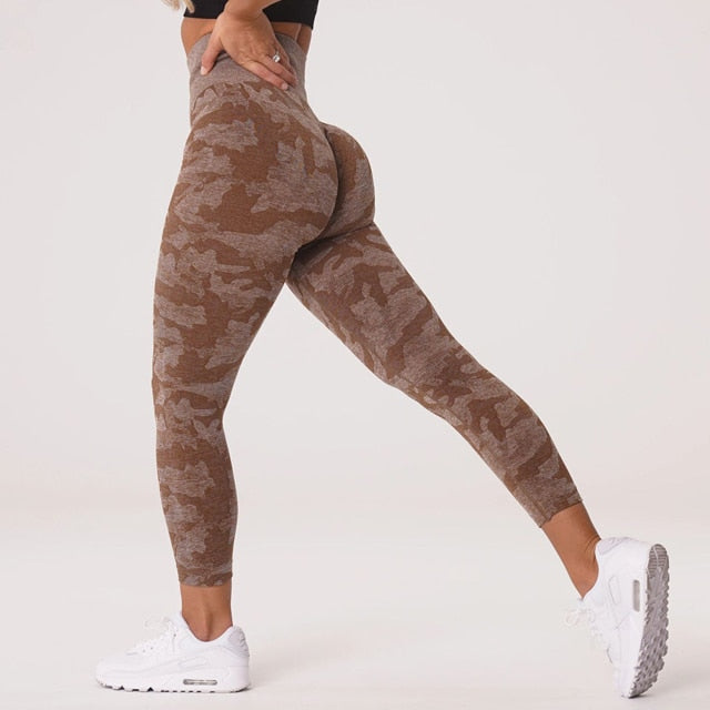 14 Colors Camo Seamless Leggings Women High Waist Yoga Pants Scrunch Bum Leggings Athletic Exercise Fitness Pants Sports Tights