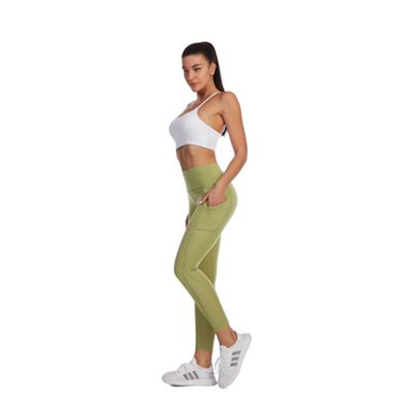 High Waist Legging Pockets Fitness Bottoms Running Sweatpants for Women Quick-Dry Sport Trousers Workout Yoga Pants