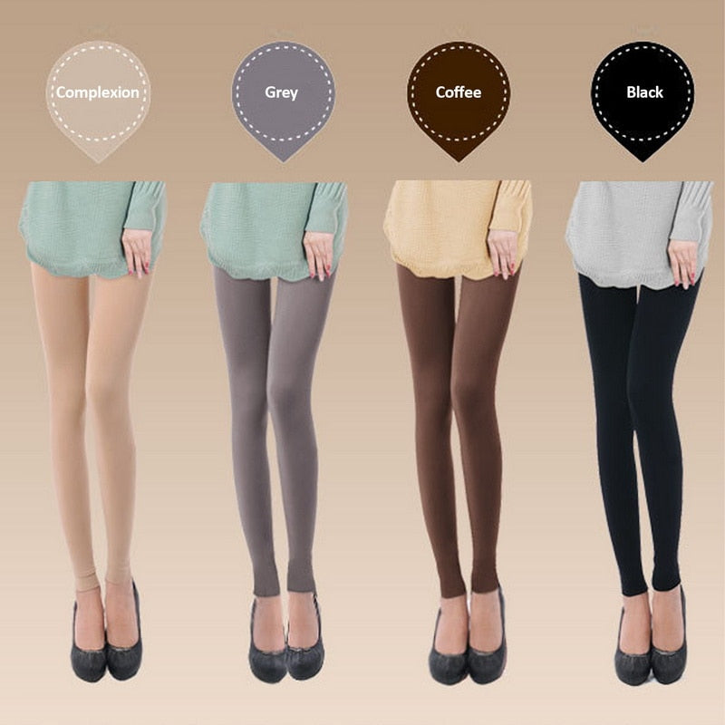 Winter Leggings for Women Warm Thick Leggins Solid Color Velvet Leggins High Waist Leggings Stretchy Stocking Dropshipping