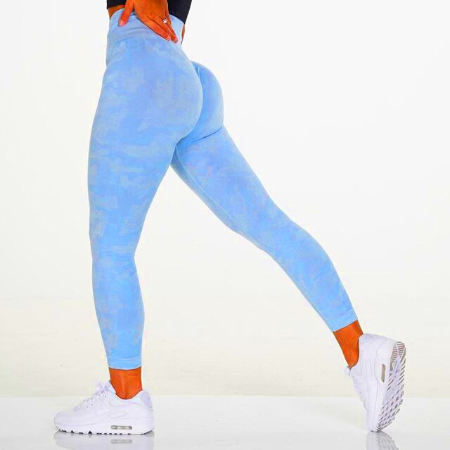 14 Colors Camo Seamless Leggings Women High Waist Yoga Pants Scrunch Bum Leggings Athletic Exercise Fitness Pants Sports Tights