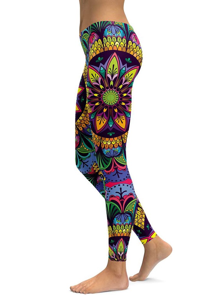 Skull Print Yoga Leggings
