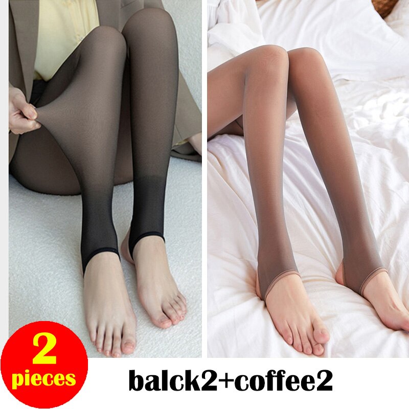 2Pieces Sexy Warm Leggings Women Tights Stockings High Waist Fake Leggins Mujer Push Up Legginng Femme