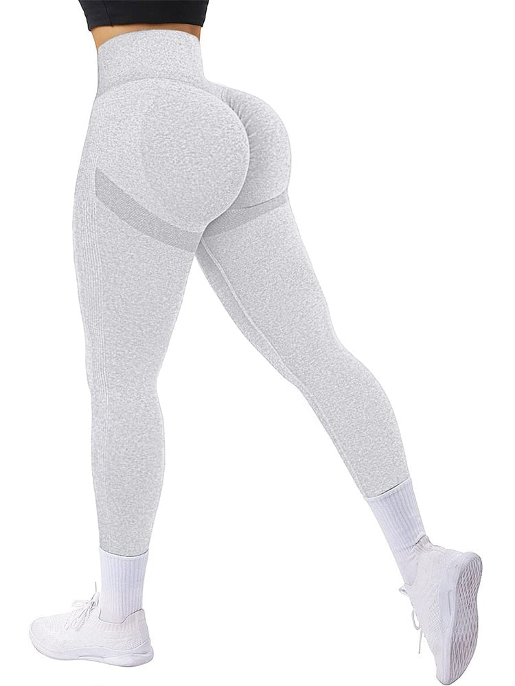 Seamless Sexy Sports Leggings For Women Solid Scrunch Gym Leggins Fitness Push Up Tights Female Training High Waist Yoga Pants