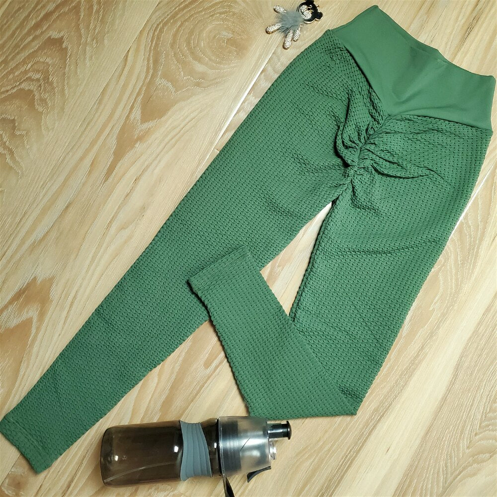 TEXTURED Scrunch Butt Workout Leggings Women Fitness Outfits High Waisted Gym Seamless Yoga Pants Squat Proof Tights Booty Nylon