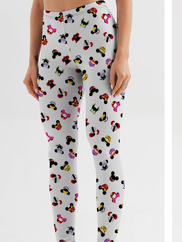 Cartoon Mouse Print Leggings