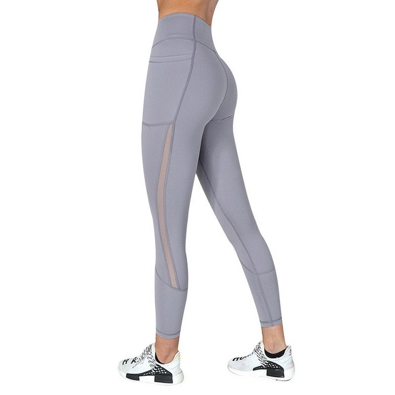 2022 New Leggings Women's Pants Sport Yoga PantsWith Pocket Sexy Tight High Waist Elastic Women's Panties Pocket Legging