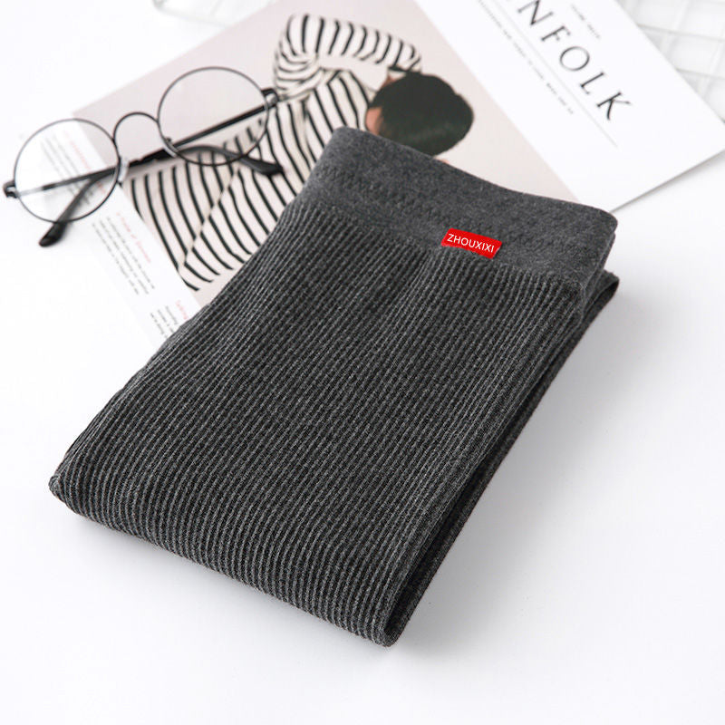 Winter Warm Leggings Women High Waist Ribbed Leggings Thicken Fleece Thermal Pants Casual Slim Solid Colors Elasticity Tights