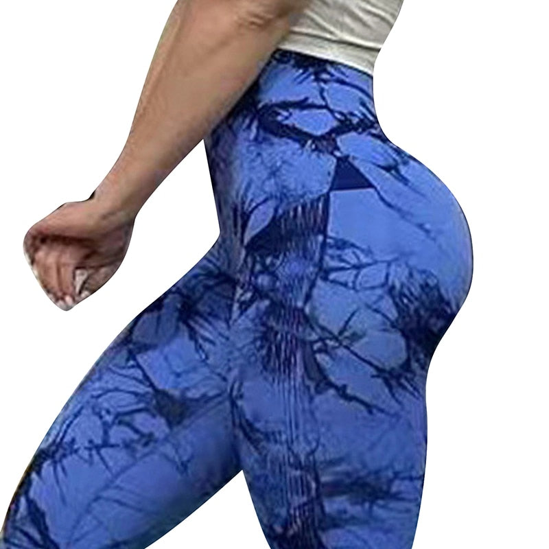 New Tie Dye Seamless Leggings For Women Fitness Scrunch Butt Legging Workout Gym Tights High Waist Sport Legging Activewear