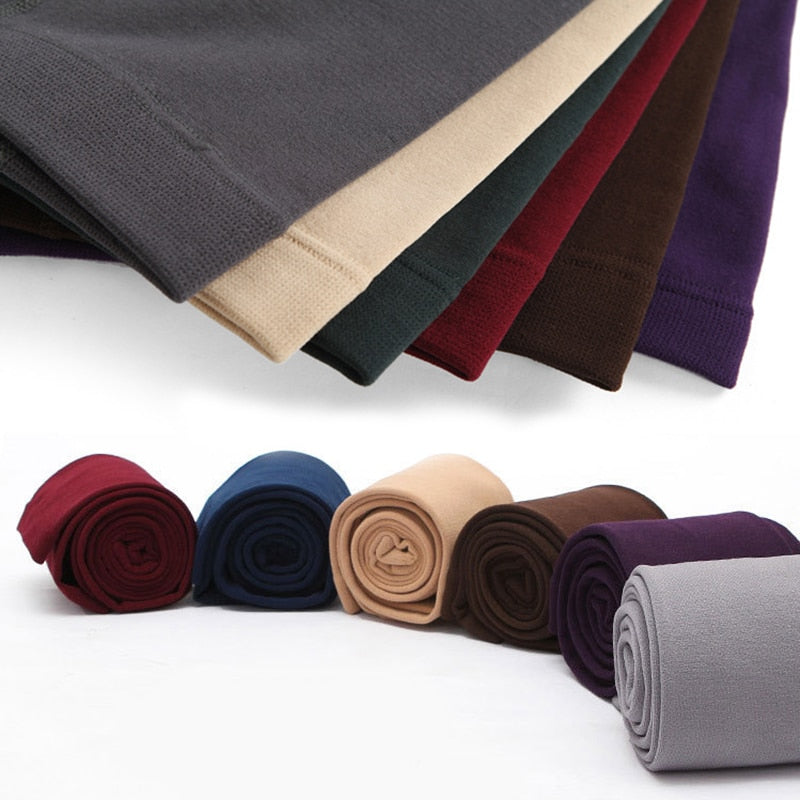 OXYGEN Women's Brushed Trousers Autumn and Winter Bamboo Charcoal Fiber New Style 8 Colors Fleece Leggings Fashion Tights