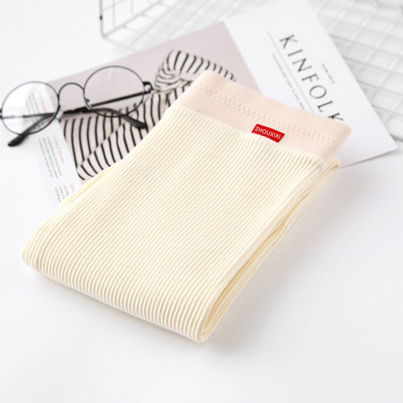 Winter Warm Leggings Women High Waist Ribbed Leggings Thicken Fleece Thermal Pants Casual Slim Solid Colors Elasticity Tights