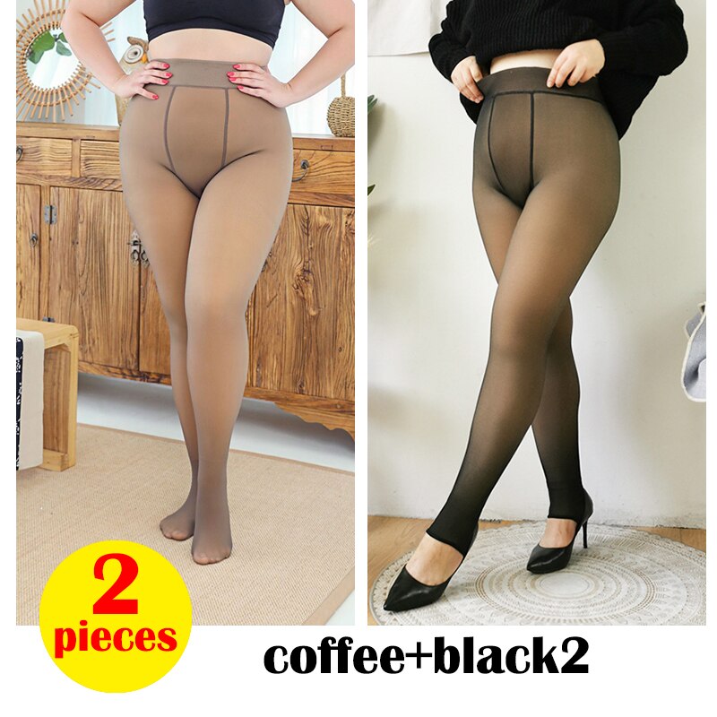 Sexy Fake Leggings Woman Plus Size Warm Leggins Mujer High Waist Fleece Tights Legging 47-80kg Winter
