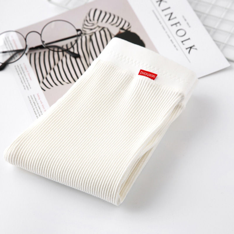 Winter Warm Leggings Women High Waist Ribbed Leggings Thicken Fleece Thermal Pants Casual Slim Solid Colors Elasticity Tights