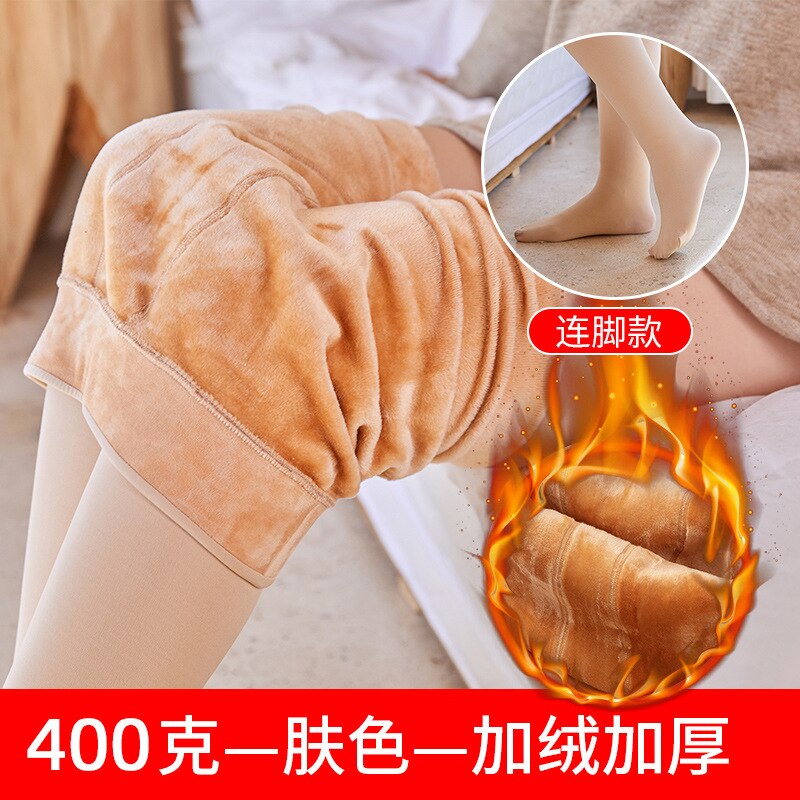 Plus Size Thermal Pants Slim Suede Winter 2022 Women's Leggings for female Thin Slim Thickened Plush Black Leggings