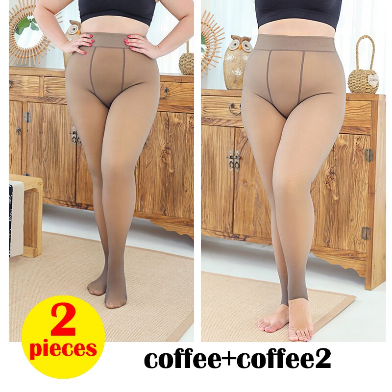 Sexy Fake Leggings Woman Plus Size Warm Leggins Mujer High Waist Fleece Tights Legging 47-80kg Winter