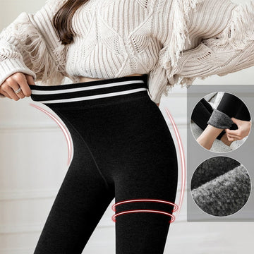 High Wasit Velvet Fitness Pantyhose Women Thicken Warm Leggings Velvet Autumn Winter Lamb Cashmere Warm Fur Leggings Yoga Sports