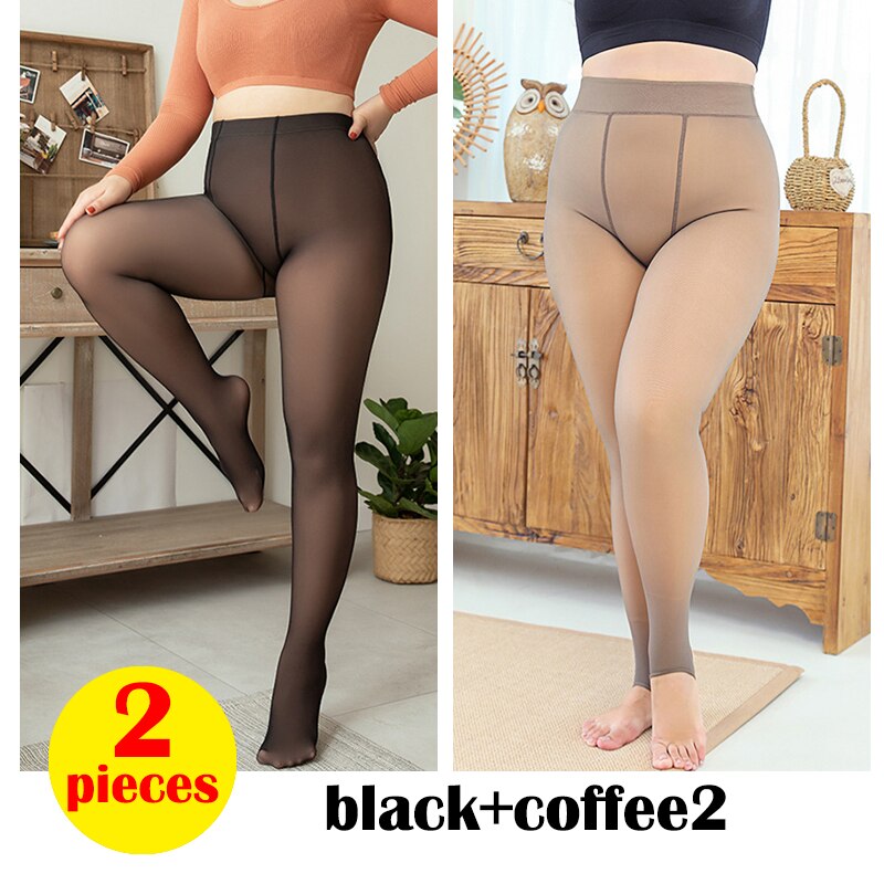 Sexy Fake Leggings Woman Plus Size Warm Leggins Mujer High Waist Fleece Tights Legging 47-80kg Winter