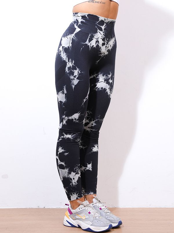 Sexy Seamless Leggings Women Fitness Gym Clothing Tie Dye Sports Pants High Waisted Push Up Leggings Printed Female Sport Pants