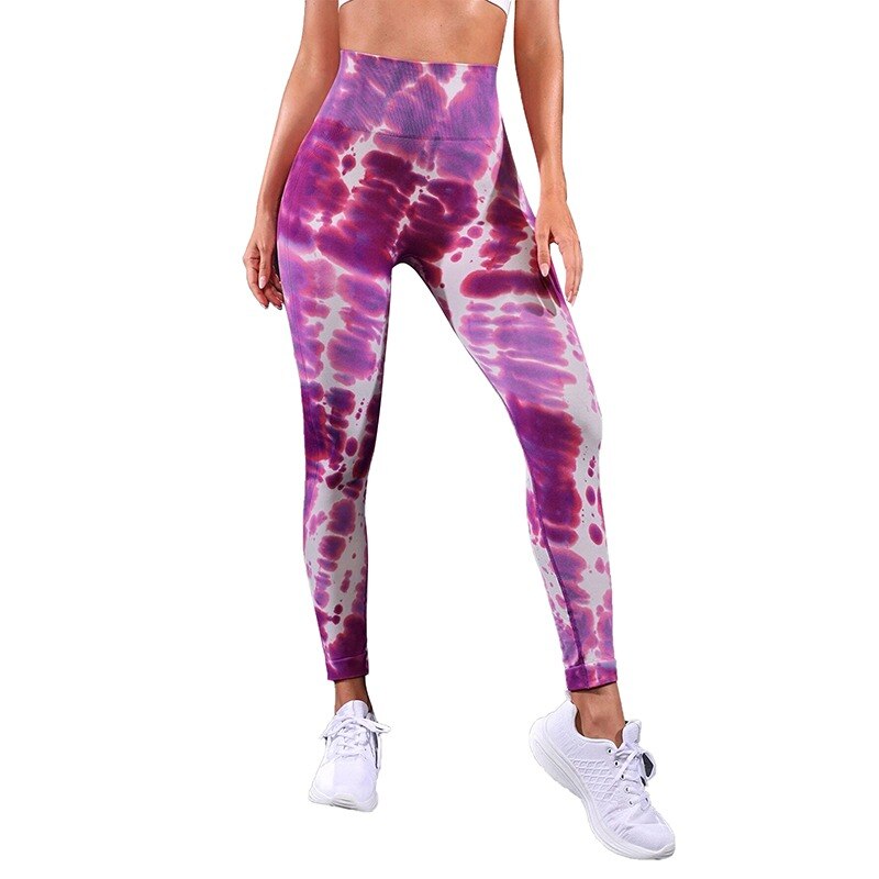 2022 New Tie Dye Yoga Pants Sport Leggings Women Seamless High Waist Push Up Woman Tights Fitness Workout Leggins Gym Clothing