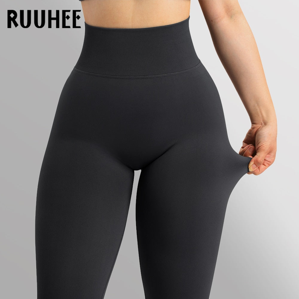 RUUHEE Seamless Leggings For Women High Waist Workout Leggings Women Solid Scrunch Butt Lifting Leggings For Fitness Yoga Pant
