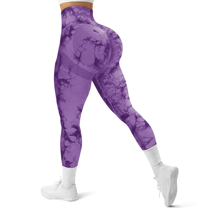 Tie dye Yoga Pants Workout Leggings High Waist Push Up Woman Tights Sport Legging Seamless Fitness Leggins Gym Clothing 2022 New