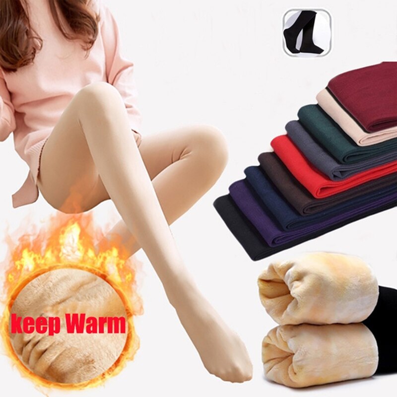 9 Colors Women Casual Warm Plus Size Faux Velvet Knitted Leggings Thick Slim Legging Super Elastic Winter Plus Cashmere Leggings