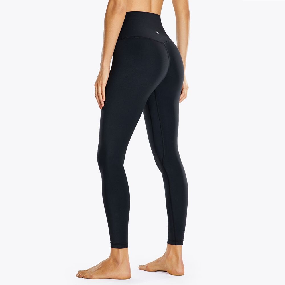 Women Workout Leggings Naked Feeling Cargo 28 Inches High Waisted Athletic Yoga Pants Elastic Slim Sexy Trousers Hips Lifting