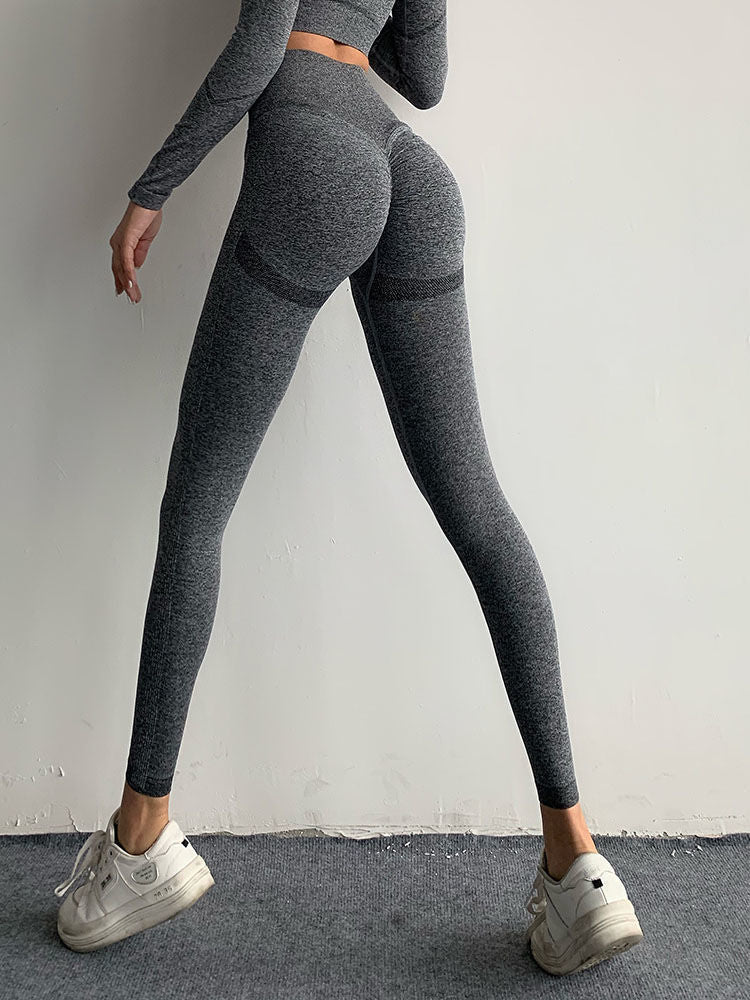 CHRLEISURE Women High Waist Leggings for Fitness Ladies Sports Leggings Gym Push Up Bubble Butt Pants Female Sportswear