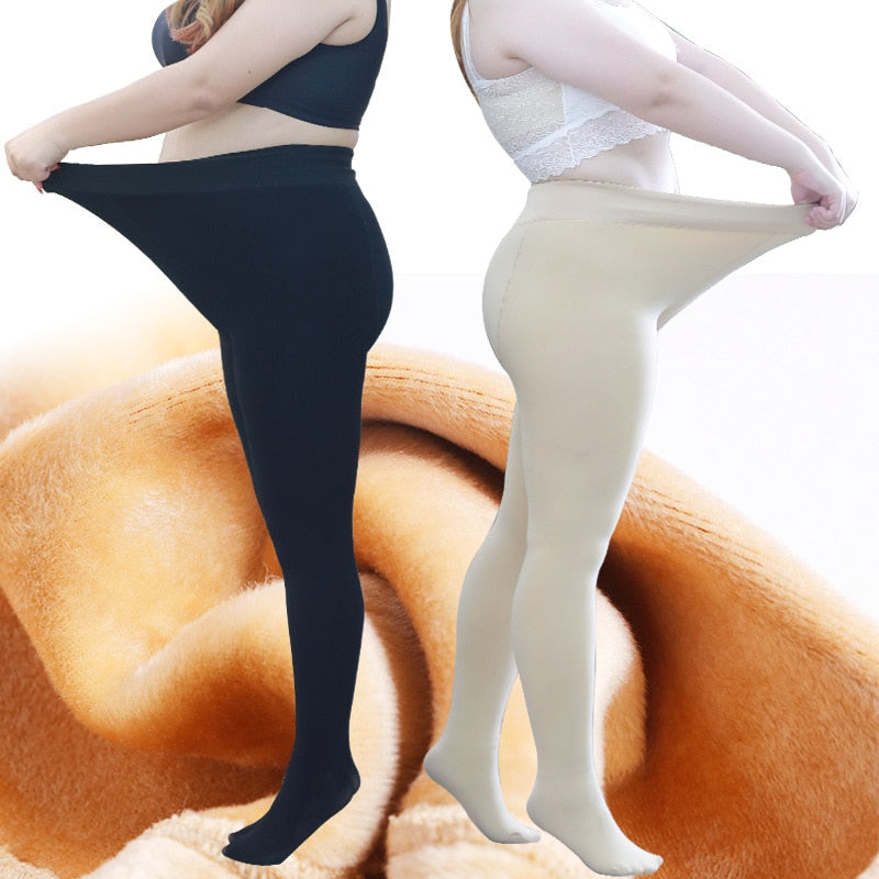 Plus Size Thermal Pants Slim Suede Winter 2022 Women's Leggings for female Thin Slim Thickened Plush Black Leggings