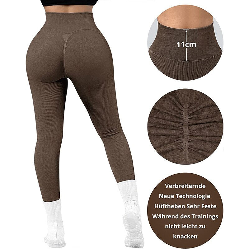 New peach seamless yoga pants hip breathable yoga suit tight waist exercise leggings fitness pants women