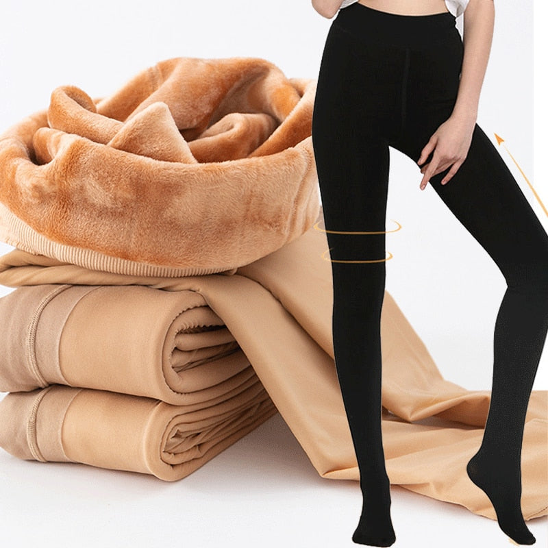 Winter Leggings Knitting Velvet Casual Legging New High Elastic Thicken Lady's Warm Pants Skinny Pants For Women Leggings