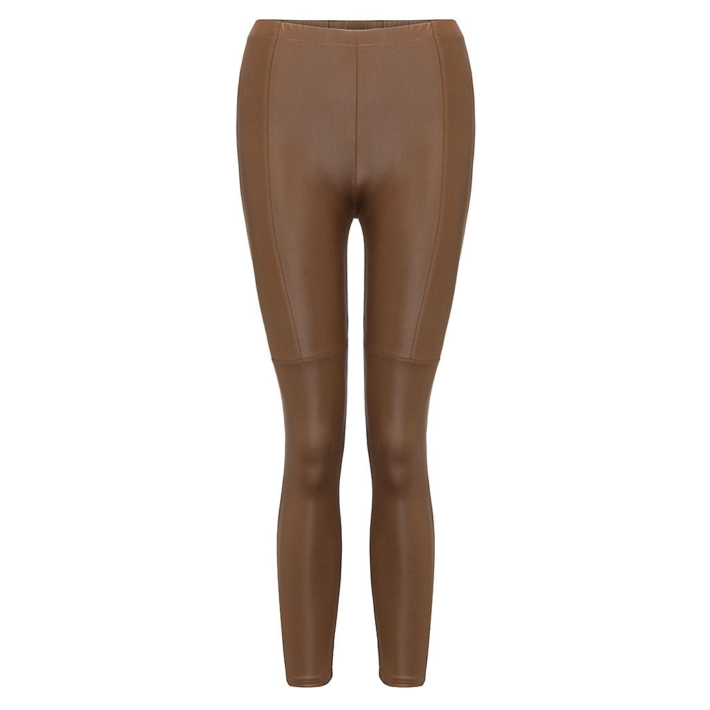 Leggings For Women Imitation Leather Spliced Leggings Slim Pants Nine Leather Pants Leggings Women Plus Size Female Clothing