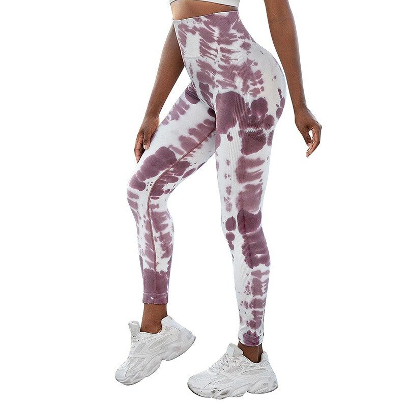 Seamless High Waist Push Up Tights Tie Dye Yoga Pants Sport Leggings Women Fitness Workout Leggins Gym Clothing