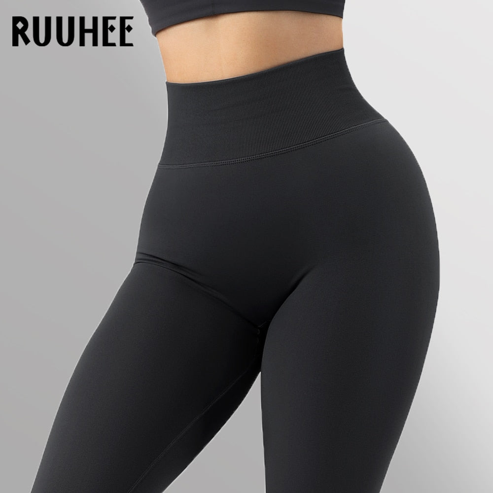 RUUHEE Seamless Leggings For Women High Waist Workout Leggings Women Solid Scrunch Butt Lifting Leggings For Fitness Yoga Pant